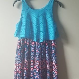 💖BLUE AND PINK FLOWY DRESS💖